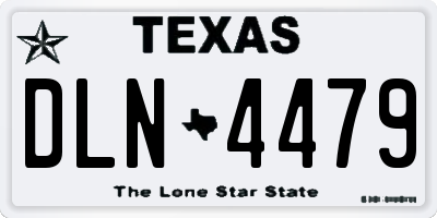 TX license plate DLN4479