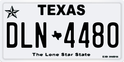 TX license plate DLN4480