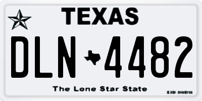 TX license plate DLN4482