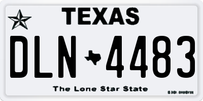 TX license plate DLN4483