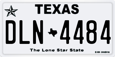 TX license plate DLN4484