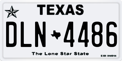 TX license plate DLN4486