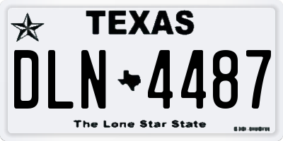 TX license plate DLN4487