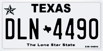 TX license plate DLN4490