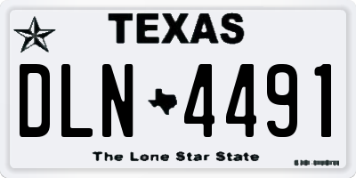 TX license plate DLN4491