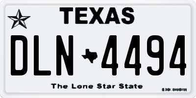 TX license plate DLN4494