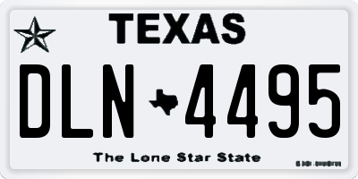 TX license plate DLN4495