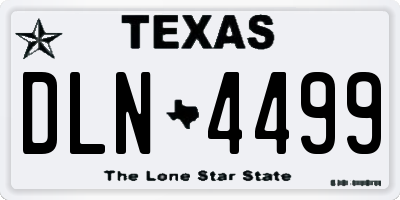 TX license plate DLN4499
