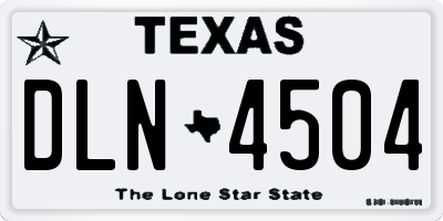 TX license plate DLN4504