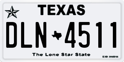TX license plate DLN4511