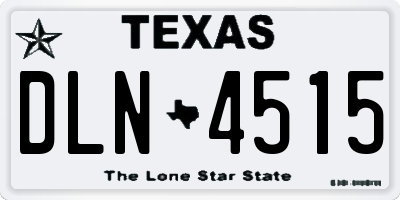 TX license plate DLN4515