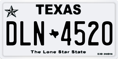 TX license plate DLN4520