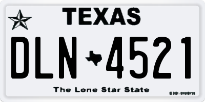 TX license plate DLN4521
