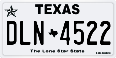 TX license plate DLN4522