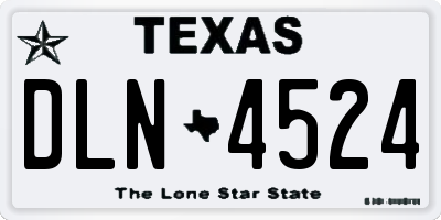 TX license plate DLN4524