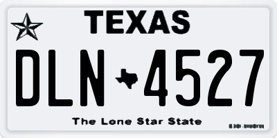 TX license plate DLN4527