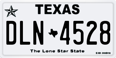 TX license plate DLN4528