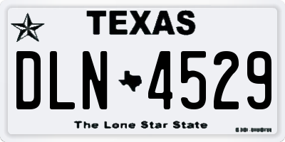 TX license plate DLN4529