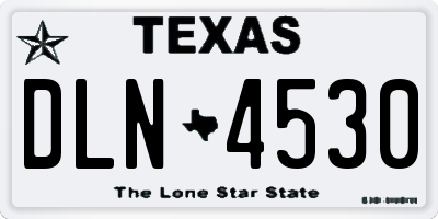 TX license plate DLN4530