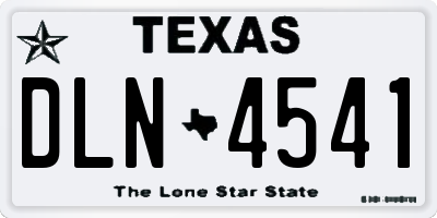 TX license plate DLN4541