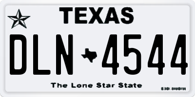 TX license plate DLN4544