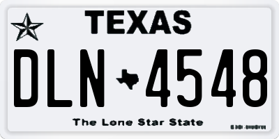 TX license plate DLN4548