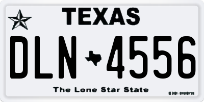 TX license plate DLN4556
