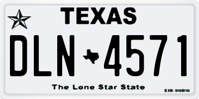 TX license plate DLN4571