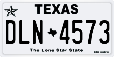TX license plate DLN4573