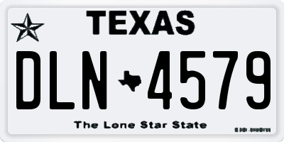 TX license plate DLN4579