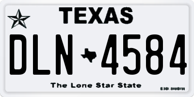 TX license plate DLN4584