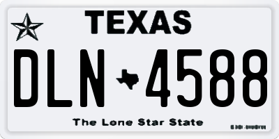 TX license plate DLN4588