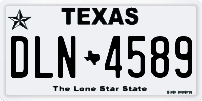 TX license plate DLN4589