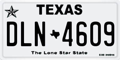 TX license plate DLN4609