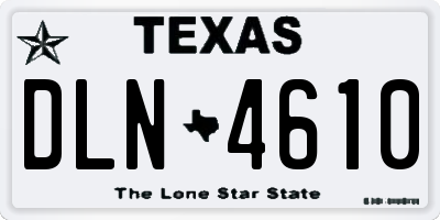 TX license plate DLN4610