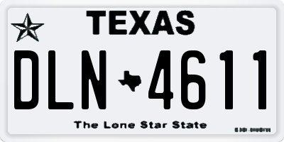 TX license plate DLN4611