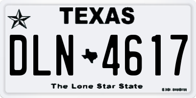 TX license plate DLN4617
