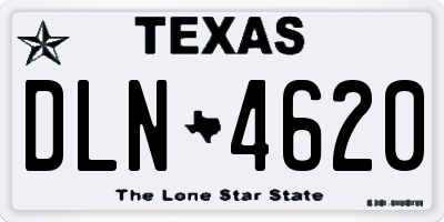 TX license plate DLN4620