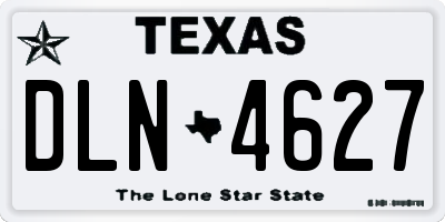 TX license plate DLN4627