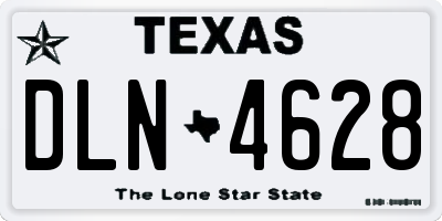 TX license plate DLN4628