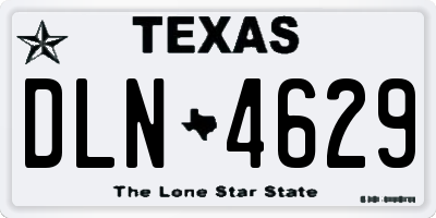 TX license plate DLN4629