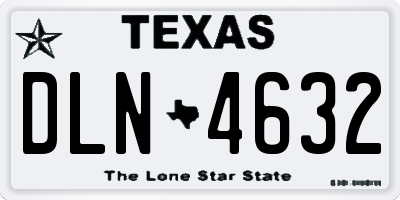TX license plate DLN4632