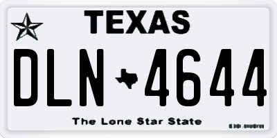TX license plate DLN4644