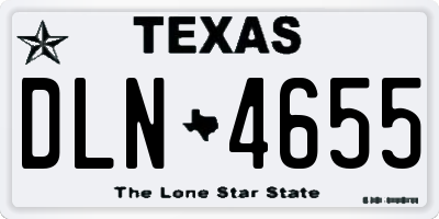TX license plate DLN4655