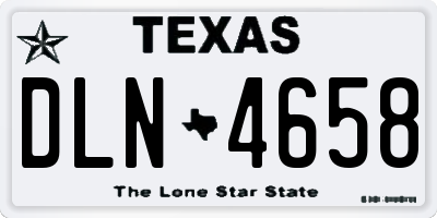 TX license plate DLN4658