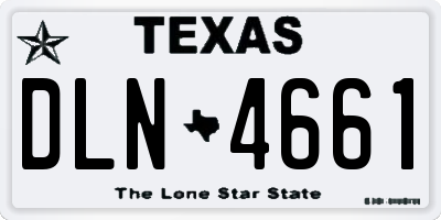 TX license plate DLN4661