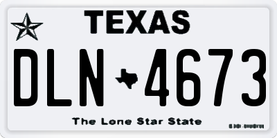 TX license plate DLN4673