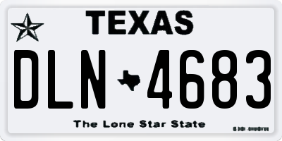 TX license plate DLN4683