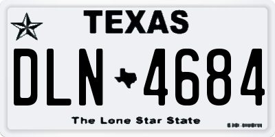 TX license plate DLN4684