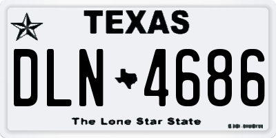 TX license plate DLN4686